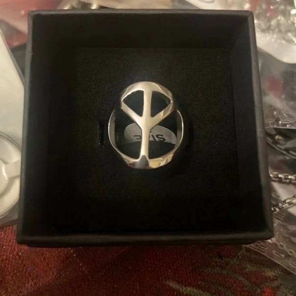 Stainless Steel Peace Rings - Picture 2 of 3